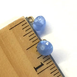 Light Blue OPAQUE Vintage Glass Faceted Buttons 5/16"  #GL363