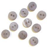 Warm Gray River Shell 5/8" 2-hole Button, Pack of 8 for $8.00  #1790