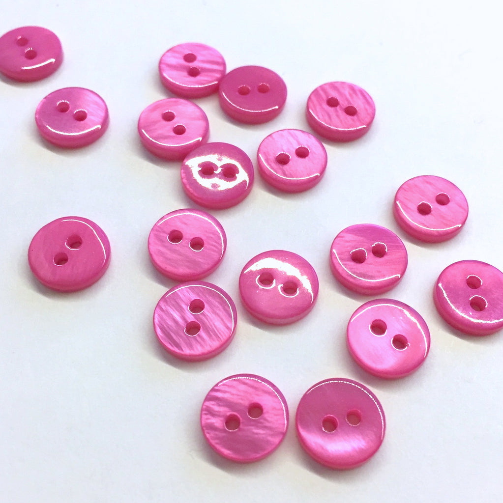 3/8 Bright Pink River Shell 2-hole Button, TEN for $8.00 #2251 – The  Button Bird
