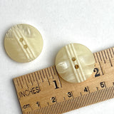 Ivory Vintage Shell-Look Buttons, 15/16" Pack of SIX. #RN63