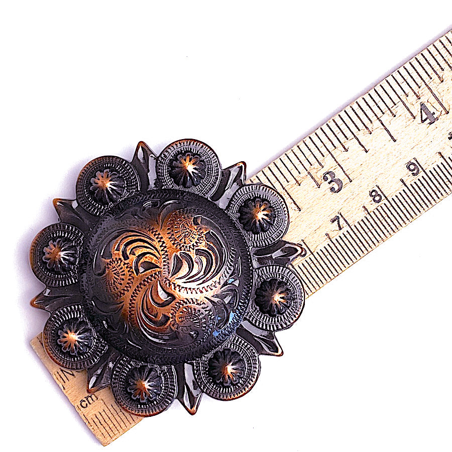 BS9170 COPPER 1 Copper Leather Craft Conchos Engraved Celtic Concho  Screwback