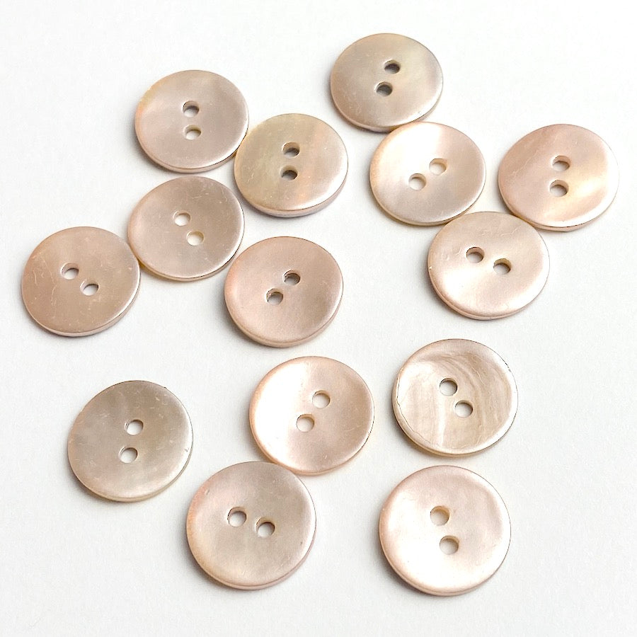 White Pearl Buttons - Half Ball - 1/2 in
