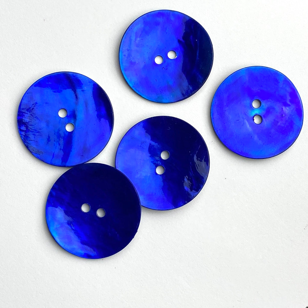 1/2 Light Blue Pearl Shell 2-hole Button, 6 for $6.00 #183D – The Button  Bird