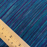 Turquoise/Purple/Teal  Shot Stripes Cotton By the Yard.  #CHL-026