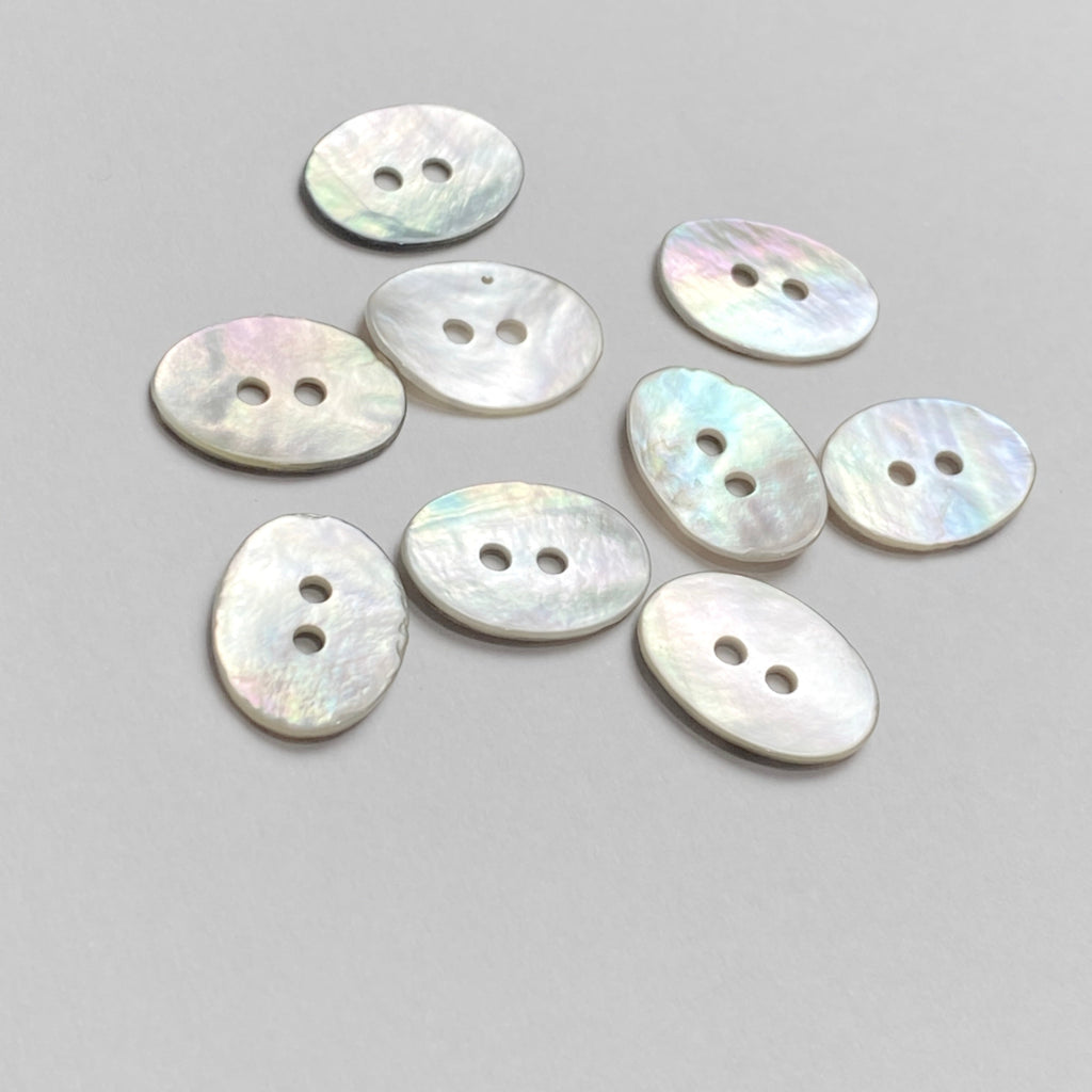 Small White Pearl Shell Flower Buttons 1/2 Pack of 6 #BN651-B – The Button  Bird