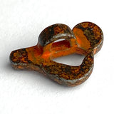 Musical Note Button Metal, Shank back, rust, 11/16". #SWC-75