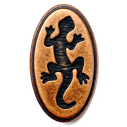 Gecko Southwest Lizard Copper 1" Oval  #SWC-100