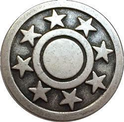 Eight Stars Metal Button 13/16" #SWC-5