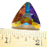Triangle Shape Swarovski 1" Button, Crystal AB , #SC1387