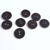 1/2" Black Rustic Shine Pearl Shell 2-hole, TWELVE BUTTONS   #112-12-D
