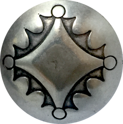 Southwest Four Directions, 1/2" Nickel Silver Concho Button #SW-21
