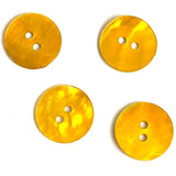 3/4" Golden Yellow Pearl Shell 2-hole Button, 4 for $7.10   #340703-D
