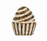 Cupcake Button Copper/White Metal 11/16". #SWC-72