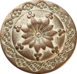 Copper/White Seventh Flower Button 3/4" #SWC-21