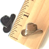 Black Western Cowboy/Cowgirl Hat Metal Button, 3/4"