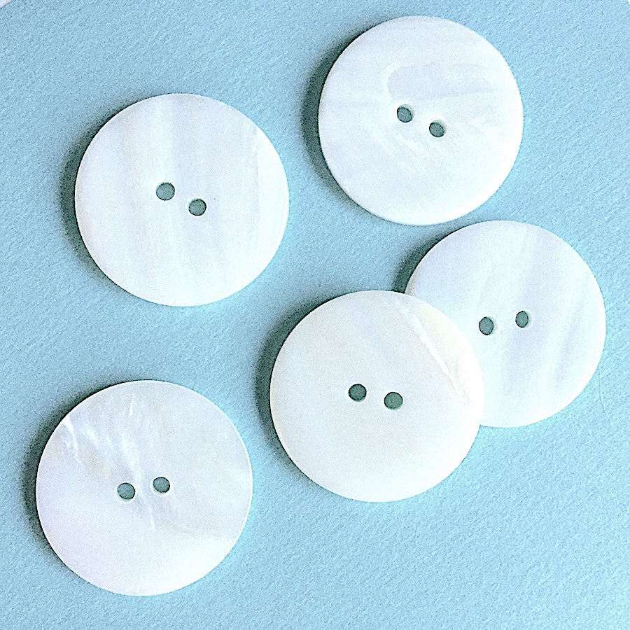 Square White Pearl Shell 11/16 Buttons, Pack of 5. #BN658 – The Button Bird
