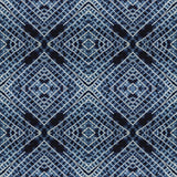 SALE Shibori X-Pleat Indigo' Art Cotton Print by Kim Eichler-Messmer, 44" Wide, By the Yard # 1450