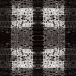 'Pleat Plaid Shibori Black' Art Cotton Print by Kim Eichler-Messmer, 44" Wide, By the Yard # 1452