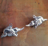 Flying Elephant Pewter Pendant 1 -3/8" from Green Girl Studios #G206