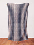 'Pleat Stripe Indigo' Art Cotton Print by Kim Eichler-Messmer, 44" Wide, By the Yard # 1456