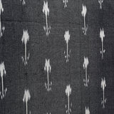 Gray + White Ikat, Cotton Handloom from India, By the Yard  #TK-34