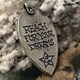 Giraffe Reach For Your Dreams Pewter Pendant 1 -1/2" from Green Girl Studios #G470