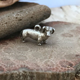 Dachsund Pewter Dog Charm/Pendant 1" from Green Girl Studios 25mm   #G532