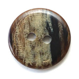 Stratus, 1.75" Large Faux Horn 2-Hole 45mm Round Button, #SK-339