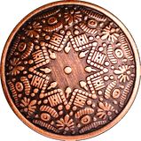 Bali Star Copper/Black Metal Button, Lighter Version 13/16" / 20mm #SWC-147