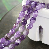 Amethyst Beads, 7.5mm Faceted Gemstone, Strand of ~50 Beads  #L-157