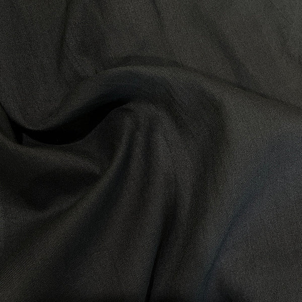 Solid Black Featherweight Cotton Mulmul Voile from India, PIECE, 3 yards #706