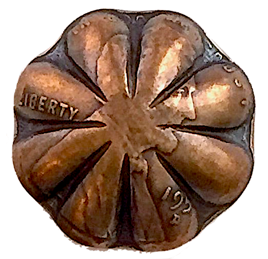 Copper Genuine Penny Southwest Button, Shank Back  3/4" # WN-C1-R