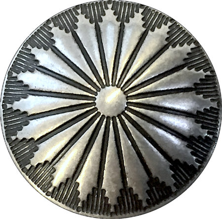 Mesa Sunflower, 5/8" Southwest Concho Shank Back Nickel Silver Button #SW-11