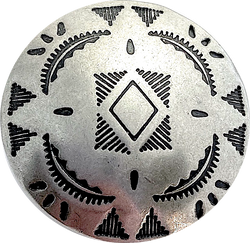 SALE, Star Blanket 1-1/4" Nickel Silver Shank Back Southwest Concho-Style Button 1.25"   #SW-97