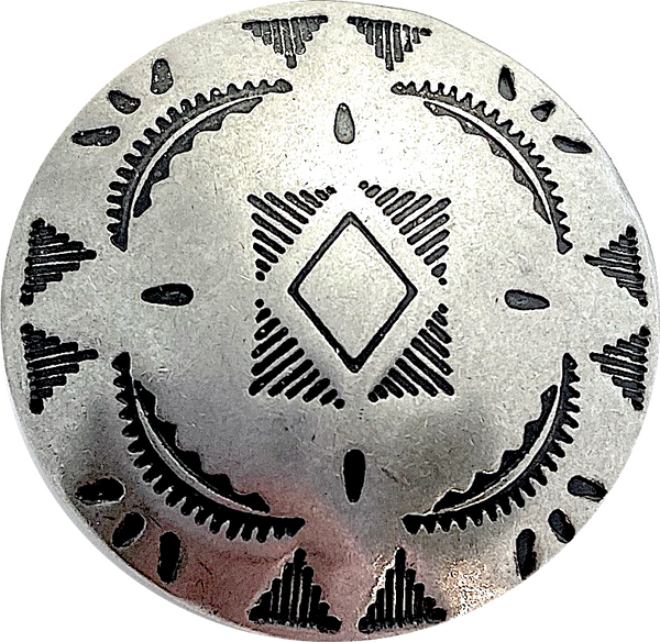 SALE, Star Blanket 1-1/4" Nickel Silver Shank Back Southwest Concho-Style Button 1.25"   #SW-97