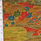 SALE  October Stream Crepe Vintage Kimono Silk, 13.5" x 63"  #4456