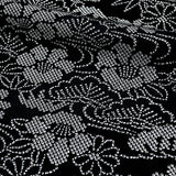 SALE Black Faux Shibori Vintage Kimono Silk from Japan  14" x 39"    #4288