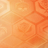 Dreamsicle/Orange Sherbet Satin Jacquard Vintage Kimono Silk Piece from Japan  14" x 62"    #4223