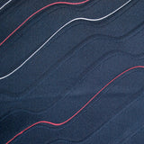 Blue-Black Waves Vintage Kimono Silk from Japan. 14" x 40" Piece.  #4354