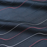 Blue-Black Waves Vintage Kimono Silk from Japan. 6.5" x 50" Piece.  #4354