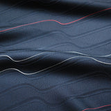 Blue-Black Waves Vintage Kimono Silk from Japan. 14" x 40" Piece.  #4354