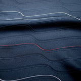 Blue-Black Waves Vintage Kimono Silk from Japan. 6.5" x 50" Piece.  #4354