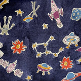 Sale, Navy Blue Space Kids Print, 100% Cotton Lightweight Lawn from Hokkoh Japan, 44" Wide By the Yard #1023-1620