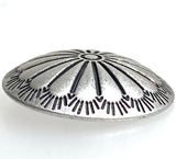 Canyon Sunflower 1" / 25mm Concho Style Button, Antique Silver, 'Hidden' D-Shape Shank #SWC-150