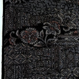 LAST PIECE, Mud Dyed Blacks, Reds, Browns OSHIMA Vintage Kimono Silk From Japan PIECE 1-2/3 yards long # 780