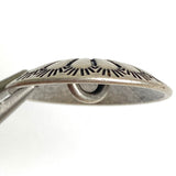 Canyon Sunflower 1" / 25mm Concho Style Button, Antique Silver, 'Hidden' D-Shape Shank #SWC-150