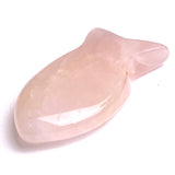 Rose Quartz Fish Pendant 1-5/8" Natural Light Pink  # LP-83