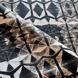 SALE Shibori Diamond Black/Brown Espresso Cotton Print, by Kim Eichler-Messmer, 44" Wide, By the Yard # 1444