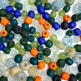 250 Mixed Rustic Recycled Glass African Beads, Various Styles, Colors, Sizes, from Ghana  #GH-828