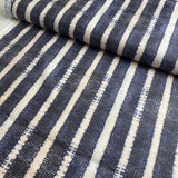 'Pleat Stripe Indigo' Art Cotton Print by Kim Eichler-Messmer, 44" Wide, By the Yard # 1456